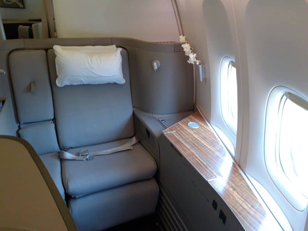 Cathay Pacific First Class ticket