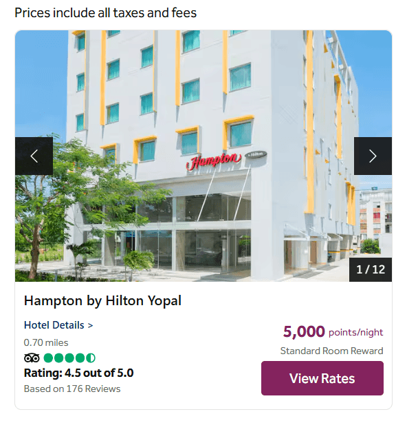 Punten uitgeven Hilton