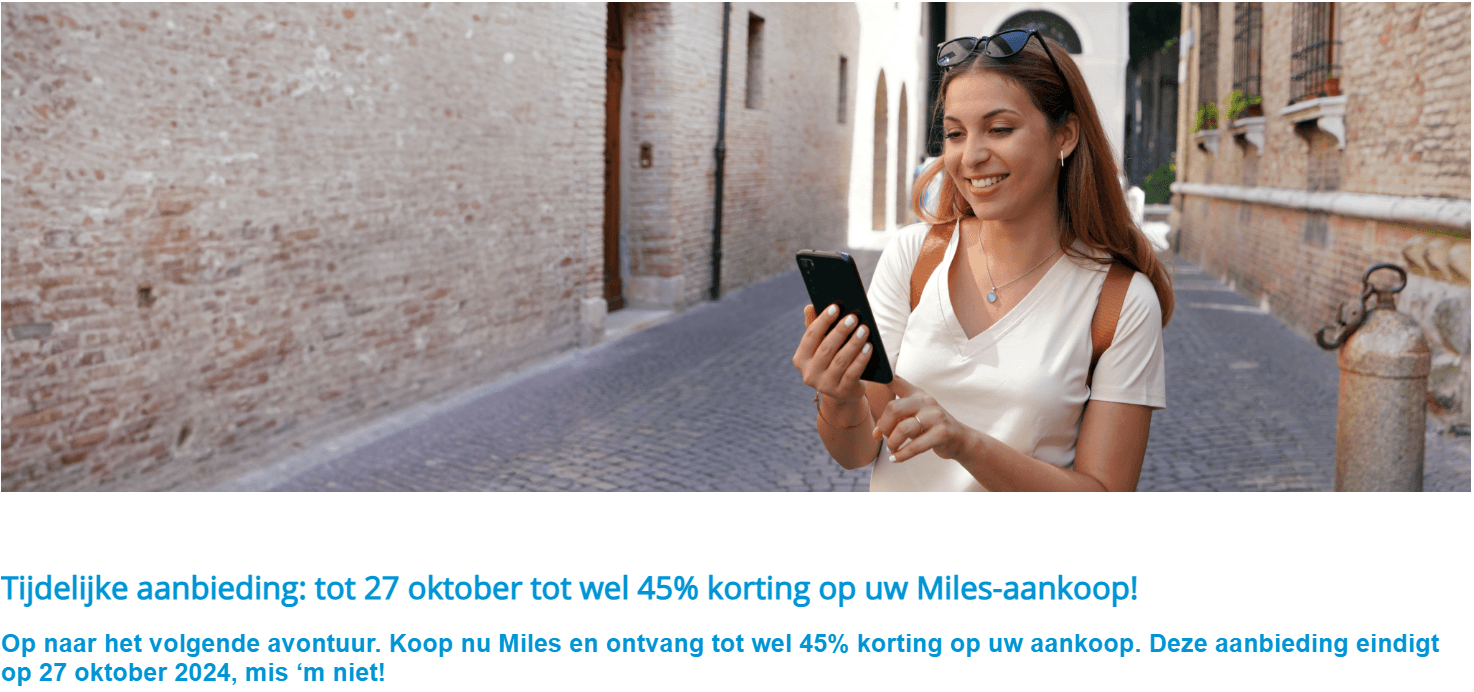 Flying Blue miles kopen korting