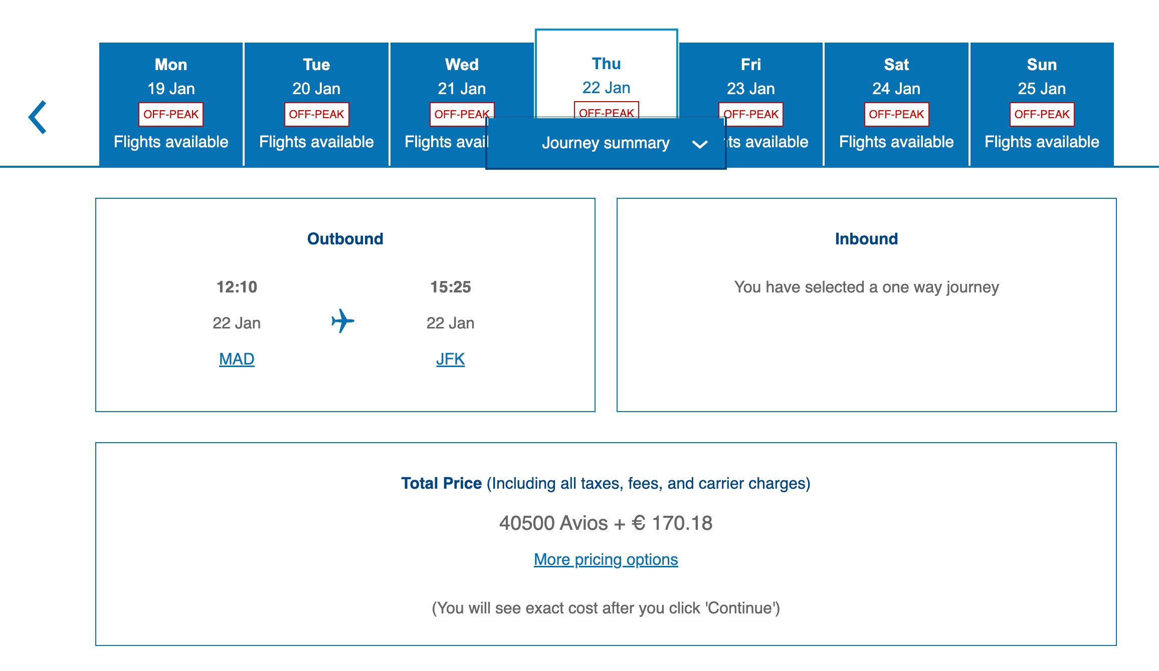 Business Class naar de VS